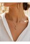 Stainless Steel Champagne Color Stone Heart Pendant with Non-Tarnish Gold Chain Women's Steel Jewelry - 7