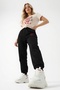 Women's Printed Top and Bottom Tracksuit Set Oversize Crew Neck - 3