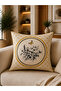 Set of 4 Decorative Throw Pillow Covers 43X43 cm and Runner 40X140 cm with Classic Floral Pattern - 4