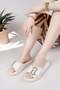 Dvm 033 Beige Massage Sole Buckle Women's Slippers - 3