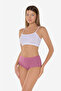 Women's Dusty Rose 6-Pack Wide-Brimmed Non-Marking Modal Panties 1906