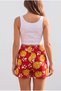 Women's Garfield Printed Pajama Shorts Red Relaxed Fit Summer Home Shorts Elastic Waist Sleep Shorts - 3
