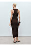 Halter Neck Knitwear Dress - 4