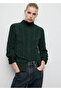 Perkins collar knitted patterned sweater