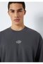 Mvjns Printed Anthracite T-Shirt Oversize / Wide Cut 0613215-80955 - 6