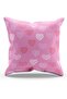 Double Sided Printed Hearts Patterned 4-Piece Combination Suede Throw Pillow Case - 8