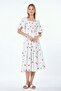 Digital Printed Dress with Giped Bust - 3