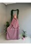 Tesettür Asel Suit Dress Souffle Veil 3-Piece - 7