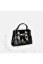 Rebeni Black Women's Patent Leather Handbag - 6