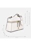 Women's White Shoulder Strap Mini Leather Handbag - 7