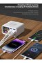 شاحن لاسلكي سريع متعدد الوظائف مزود بـ 8 منافذ USB بمقبس أمريكي مع خاصية الكشف البصري عن التيار - 7