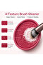 35Pcs Makeup Brush Set with Sponges, Triangle Puffs, Cleansing Pad, Pink Wash Bag, Wine Red - 4