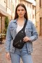 Women's Black Multi-Compartment Shoulder Bag - Daily Crossbody Bag (29X17X6 cm)