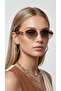 4342 Wooden Handle Brown Sunglasses