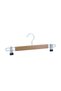 Wooden 8131 Pants and Skirt Hangers with Latches, Natural Color, 4 Pieces - 3