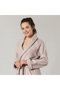 Solid Bamboo Unisex Bathrobe Beige - 3