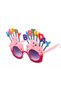 Happy Birthday Written Pink Fuchsia Color Party Glasses 12X7 cm (5343)