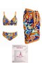 Triangle Cross Pareo Patterned Bikini Set