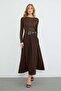 Belted Pleated Maxi Skirt - 4