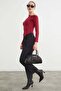 Basic Asymmetric Slit One Shoulder Blouse - 2
