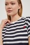 Armalife 6382 Heart Embroidered Striped Bis Collar Women's T-Shirt - 2
