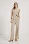 Pile Detail Buttoned Linen Blend Trousers - 3