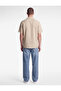 Regular Fit Turn-Down Collar Cotton-Linen Blend Short Sleeve Shirt - 3