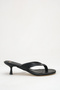 Women's Detailed Heeled Sandals with Flip-Flop Detail in Black - 5