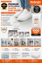 1000pcs White Overshoes Disposable Shoe Cover Non-Slip Rain Water Dust Proof Home Office Hotel Business