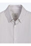 Beige Striped Regular Fit Long Woven Casual 100% Cotton Shirt - 8