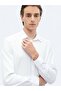 قميص كاجوال أبيض سادة بقصة عادية وطويلة - 4