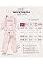 Girls and Boys Red Cotton Striped Long Sleeve Pajama Set + Eye Patch - 5