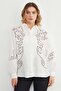 Geometric Embroidered Loose Shirt - 8