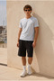 Men's Trend Crew Neck Comfortable Basic Gray T-Shirt - 2