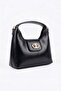 Flip Lock Faux Leather Handle Bag - 2