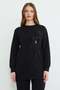 Fullamodest Butterfly Embroidered Stoned Crew Neck Tunic - 2