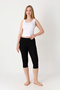 2-Pack Premium Advantage Package Cotton Women's Black Dress & Underskirt Lining - Below Knee Capri Leggings-1003 - 3