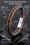 Men's Steel Bracelet with Tiger's Eye Natural Stone and Steel Mesh Detail, Magnetic Lock Bracelet - 4