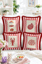Sea-Themed Fish, Seashell, Lobster and Coral Patterned 4-Piece Fringed Throw Pillow Cover Set