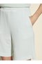 Two Mt Shop Quality Lcwaikiki Classic Gray Women's Shorts with Elastic Waist - 3