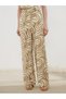 Trendlucky Women's Patterned Wide Leg Pants with Elastic Waist and Difference in Color - 2