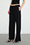Lace-Up Palazzo Trousers with Elastic Waist - 7