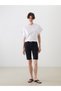 Two Mt Shop Quality Lcw Jeans Black Denim Straight Bermuda Women's Jean Shorts