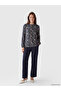 Original Ruffled High Neck Patterned Blouse - 2