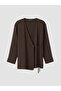 Nevavm Double-Breasted Collar Textured Modal Blend Women's Kimono with a Difference - 5