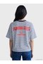 Two Mt Shop Quality Striped Oversize 100% Cotton Women's T-Shirt - 4