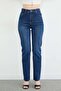 High Waist Cut-Cut Jeans - 6