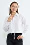 Buttoned Crop Shirt with Tie Front - 3
