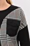 Plaid Pocket Cover Stone T-Shirt - 8