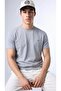 Men's Short Sleeve Summer Crew Neck Slim Fit Gray T-Shirt - 6